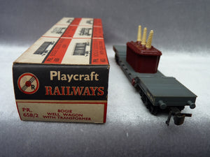 PLAYCRAFT - RAILWAYS PR 658/2 Bogie well wagon with transformer (HO Vintage)