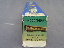 Charger l&#39;image dans la galerie, POCHER 204/2 - CARROZZA LETTI TIPO P - CIWL - à bogies noirs (HO vintage)