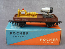 Charger l&#39;image dans la galerie, POCHER 302/2 - Carro faro - Wagon avec projecteur fonctionnel (HO vintage)