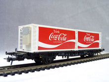 Charger l&#39;image dans la galerie, ROCO 4320 - Wagon plat à containers COCA-COLA de la DB