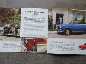 Peugeot 403 catalogue 1959