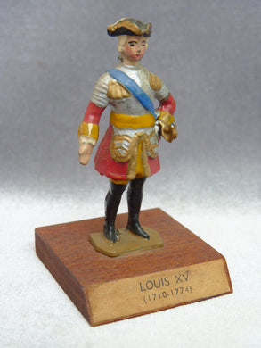 Louis XV figurine en plomb sur socle bois