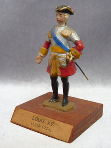 Louis XV figurine en plomb sur socle bois