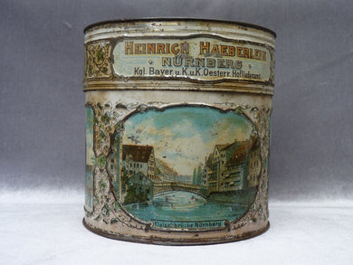 HEINRICH HAEBERLEIN NÜRNBERG ancienne boîte de cacao ou chocolat circa 1900