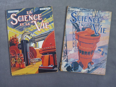La Science et la Vie année 1929, lot de 2 numéros  N°146 août 1929 - N°149 novembre 1929