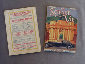 La science et la vie, année 1930  lot de 2 numéros  n°161- n°162
