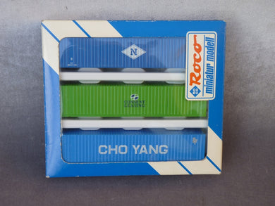 ROCO 1808 - Assortiment 3 containers CHO YANG - N - CONSENT LEASING