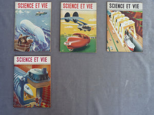 Science et vie, année1947, lot de 4 numéros n°352, n°353, n°354, n°355