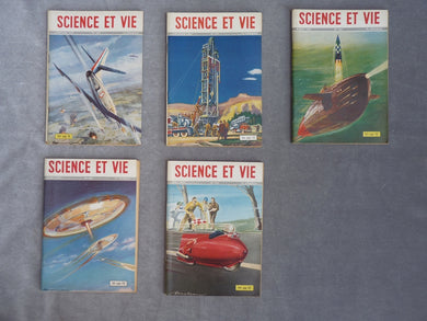 Science et vie, année 1951, n°400, n°401, n°402, n°403, n°404, n°406, n°407, n°408, n°409, n°410