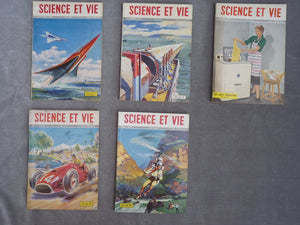 Science et vie, année 1952, n°412, n°413, n°414, n°415, n°416, n°420, n°422, n°423