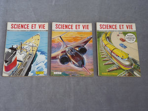 Science et vie, année 1952, n°412, n°413, n°414, n°415, n°416, n°420, n°422, n°423