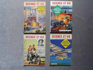 Science et vie, année 1954 lot de 4 numéros n°438, n°440, n°442, n°444,